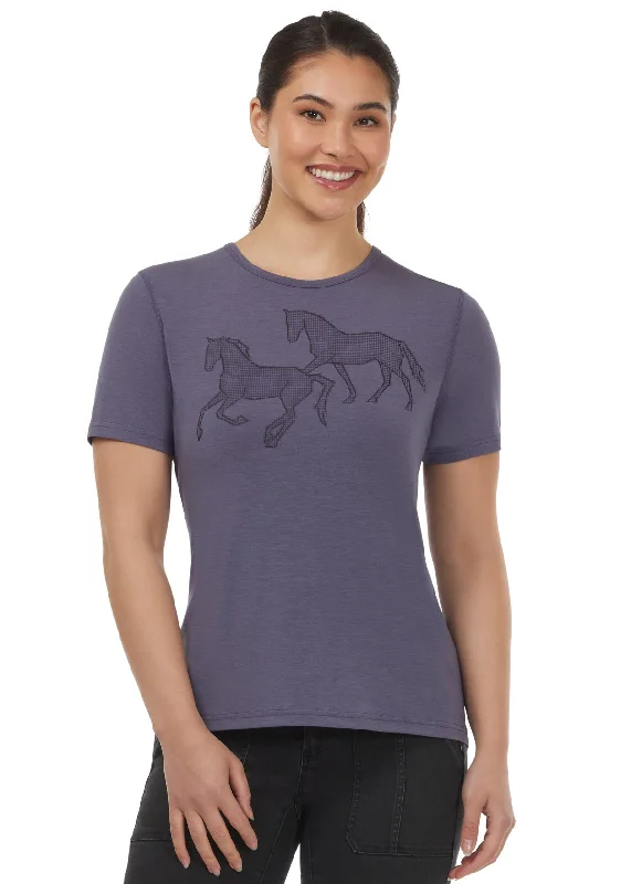 Vintage Retro Party Wear On the Double Horse Tee