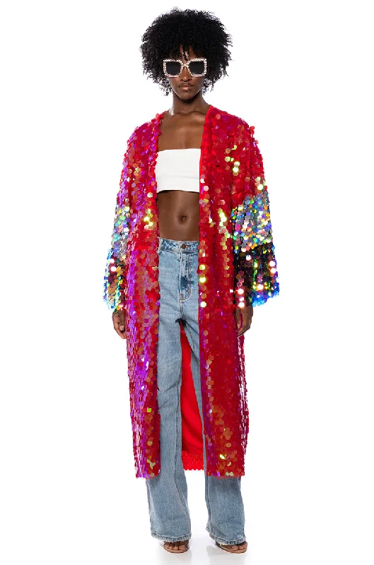 Fashion Forward Femininity FOR THE DRAMA QUEENS SEQUIN DUSTER