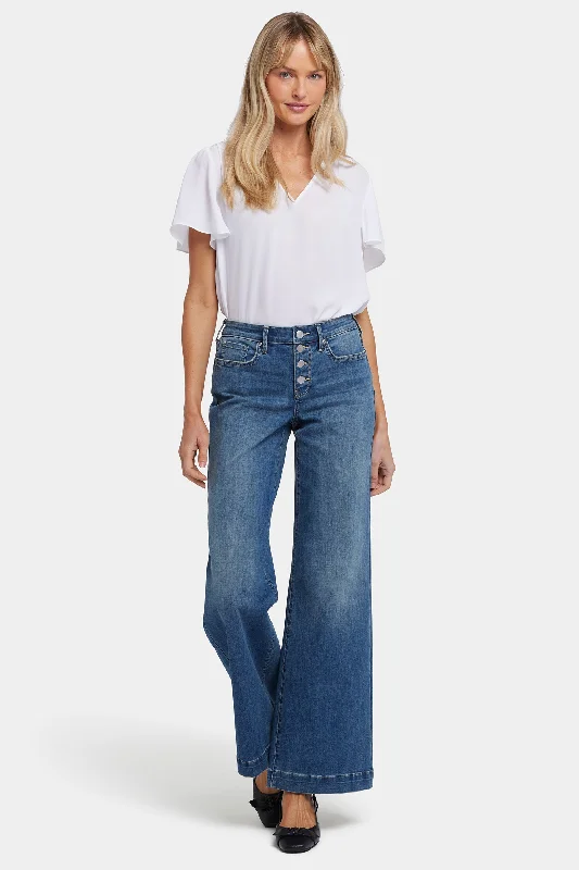 Fashion Essentials Teresa Wide Leg Jeans - Costa Brava