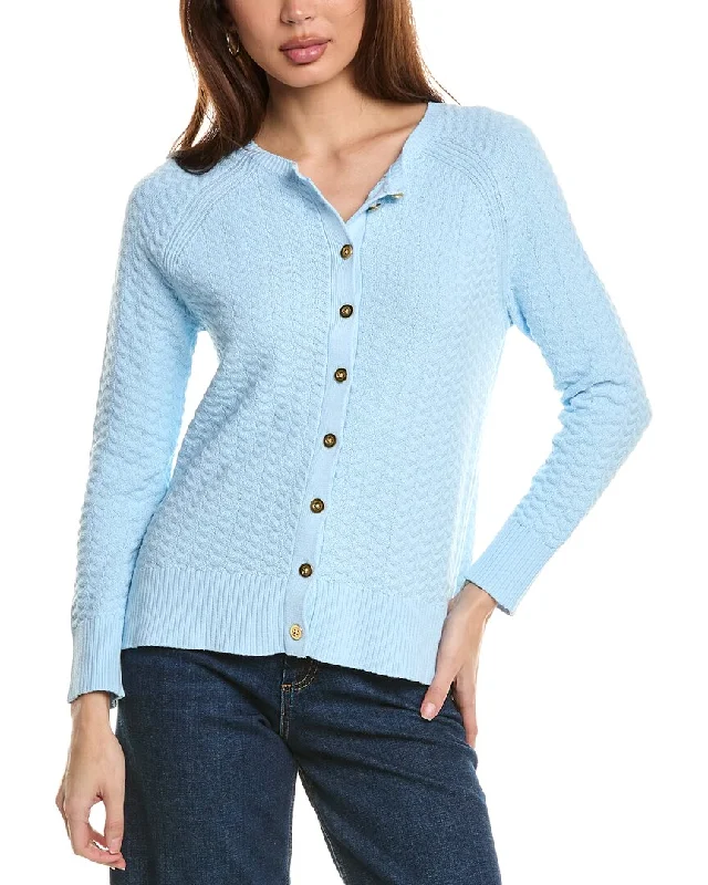 Style Redefined Hannah Rose Button Arrow Stitch Reversible Cashmere-Blend Cardigan