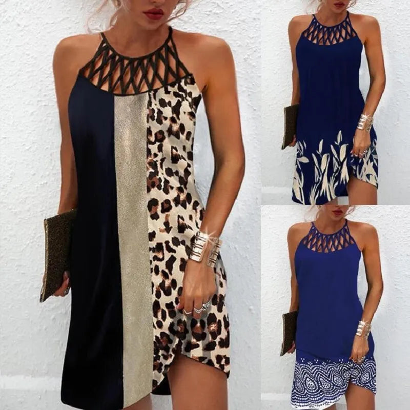 Chic Trends For The Fashion Savvy 2024 Summer National Wind Positioning Printing Mesh Belt Sleeveless