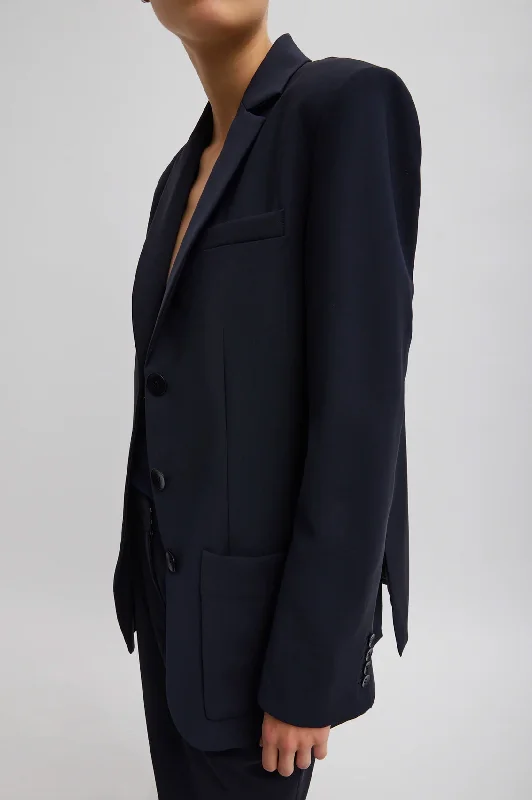 Trendy Fashion Sale Tropical Wool Max Blazer in Navy