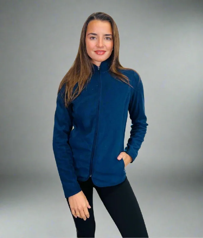 Grab Romantic Date - Night Styles Now Navy Funnel Neck Activewear Fleece