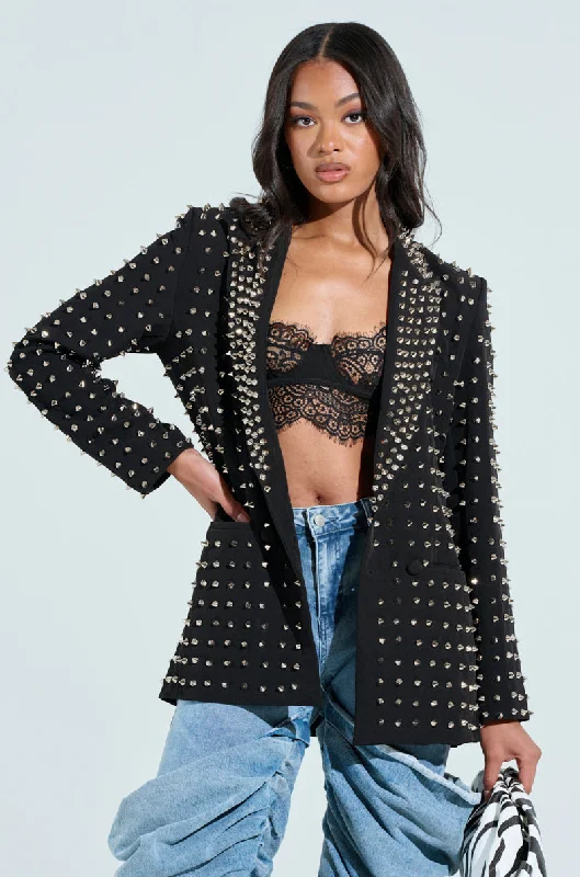 Flash Sale Now SUGAR AND SPICE SPIKED STUD BLAZER