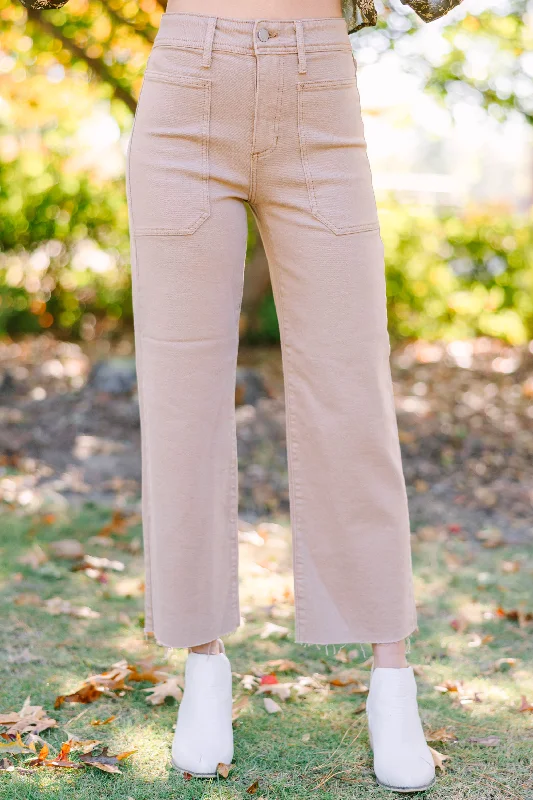 Vintage Style Clothing Sale All You Could Want Latte Brown Wide Leg Jeans