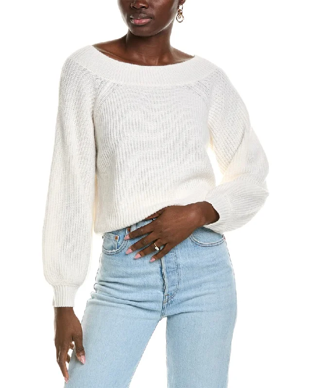 Fashion For Every Occasion 27 Miles Malibu womens  Off-The-Shoulder Cashmere Pullover, xs, White