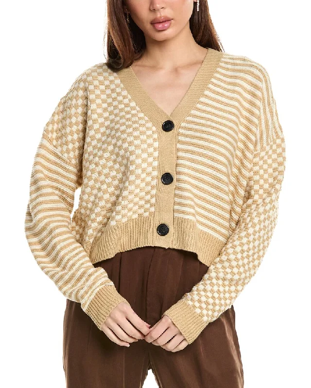 Casual Yet Stylish Separates Labiz Dropped-Shoulder Wool-Blend Cardigan