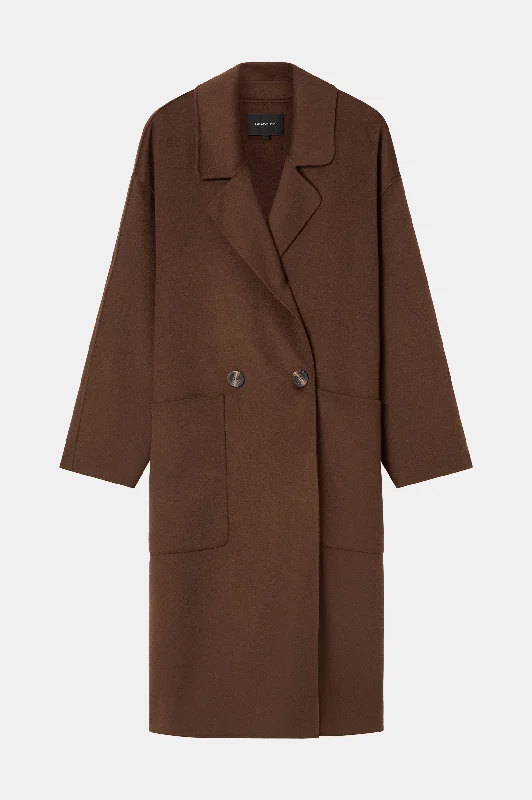 Evening Looks Florentine Cocoon Coat in Pecan