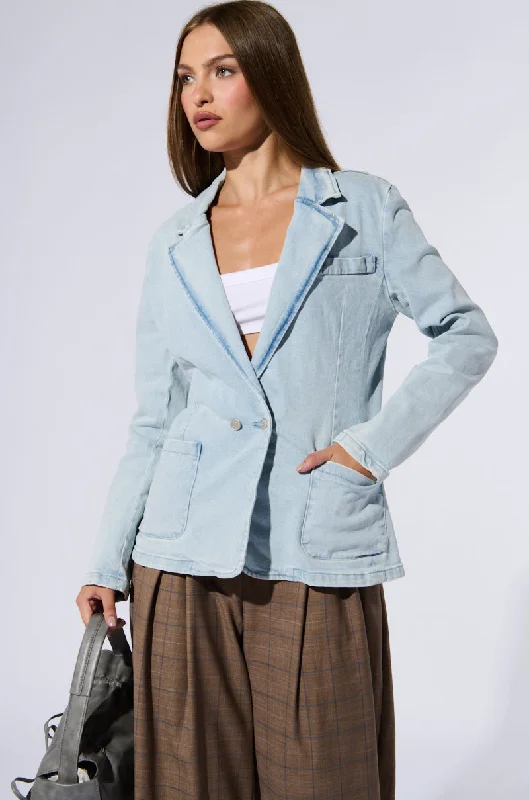 Browse Our Top Products ROBYN DENIM BLAZER