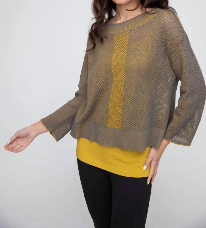 Latest Trends Mesh Top In Gold