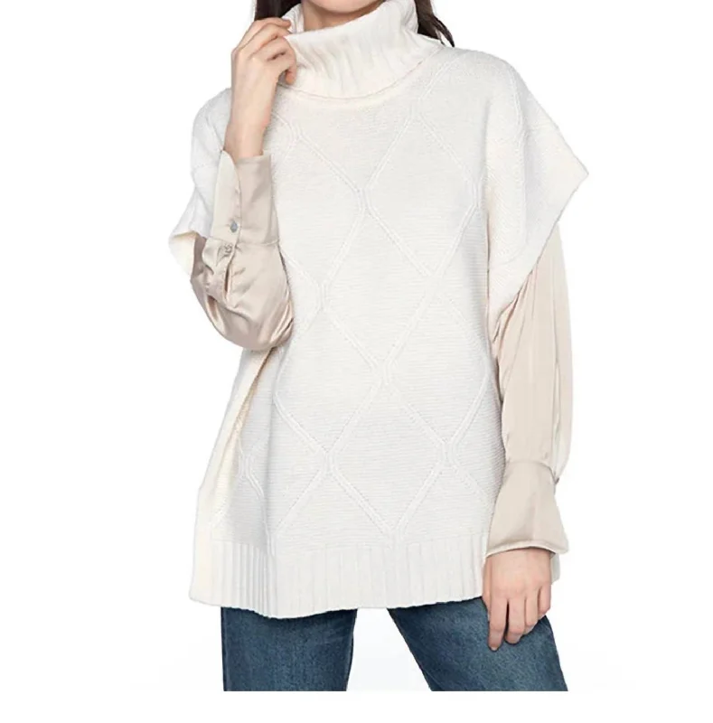 Trendy Fashion Sale Luxe Cable Popover In Ivory