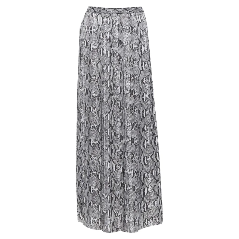 Wardrobe Update Michael Kors scaled leather print pleated midi summer skirt