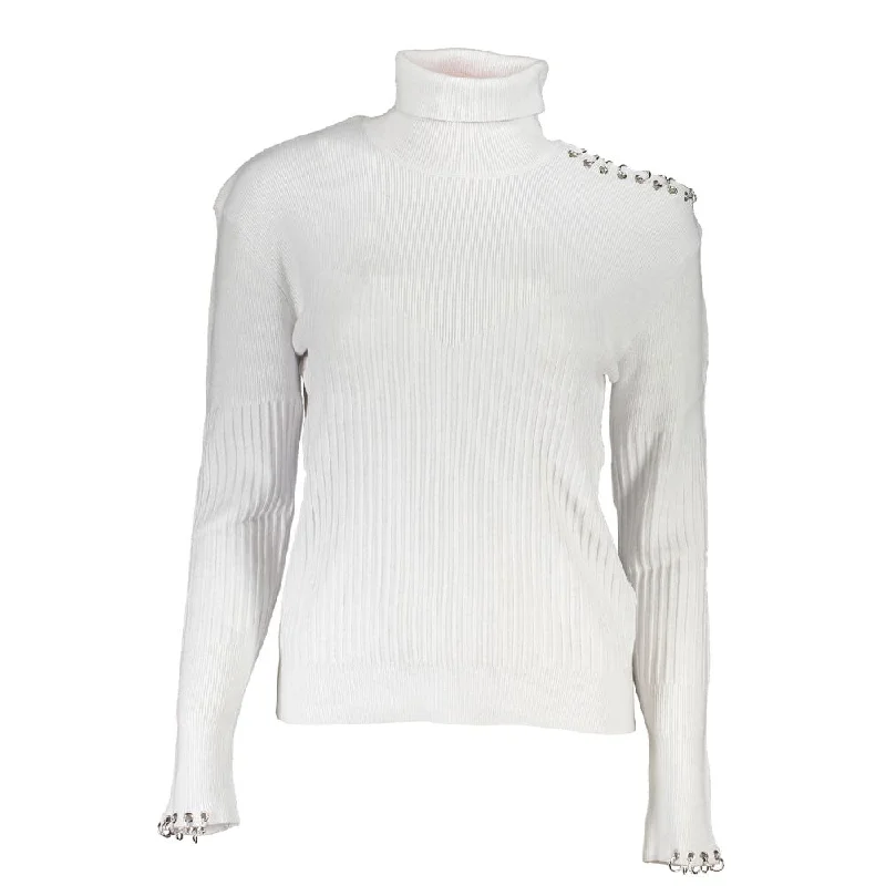 Travel Essentials Patrizia Pepe Chic Turtleneck Sweater with Contrast Women's Details