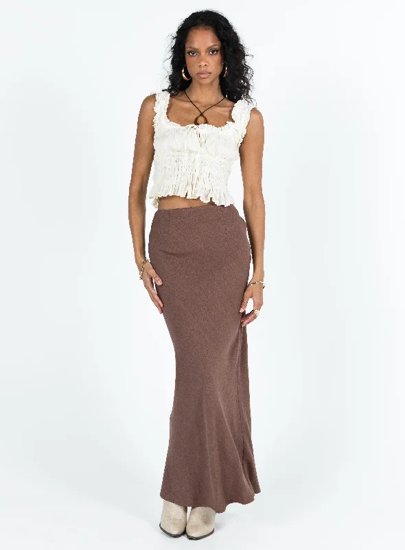 Clearance Event Jodie Maxi Skirt Brown