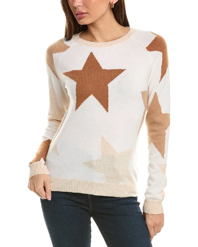 Chic Trend Collection philosophy Raglan Tri-Color Star Cashmere Sweater