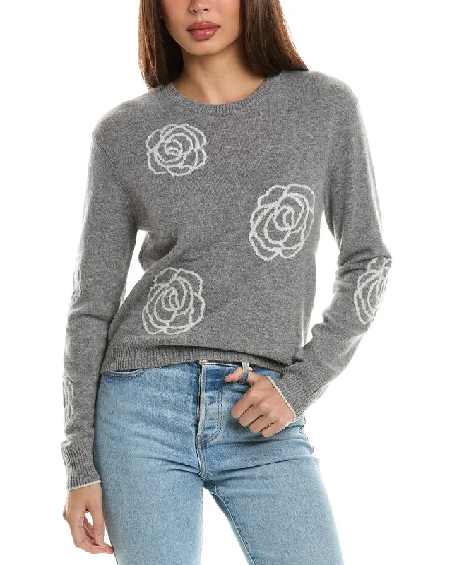 Fashion Sale Hannah Rose Rose Stamp Cashmere Sweater