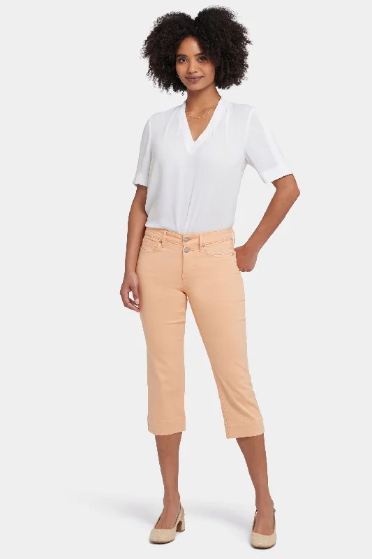 Season Offer Marilyn Straight Crop Jeans - Apricot Nectar