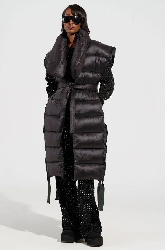 Runway Inspired Wear PILOT JONES LONG LINE PUFFER VEST