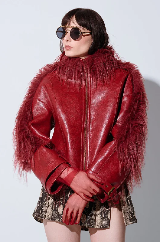 Clearance Event OVERZEALOUS FUR TRIM BOMBER