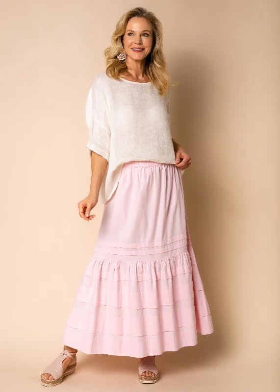 Fashion Frontiers Honey Cotton Skirt in Blush