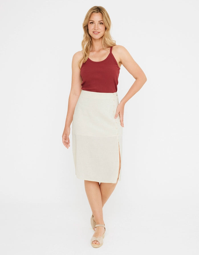 Chic Style, Always In Vogue Falda Midi Beige - Closu