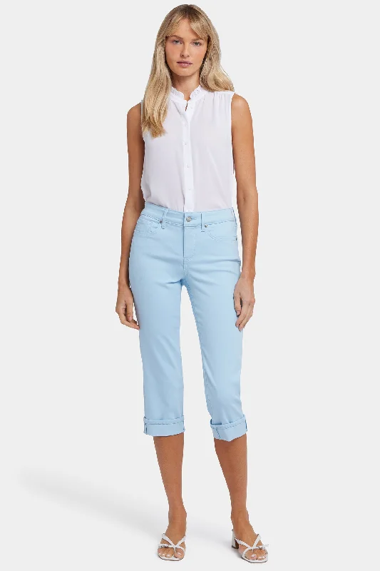 Chic And Trendy Marilyn Straight Crop Jeans - Aquatic