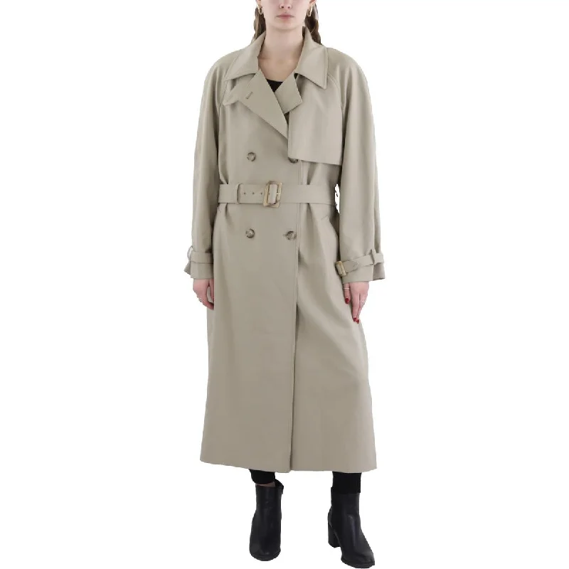 Get The Latest Trends Womens Collar Button Down Trench Coat