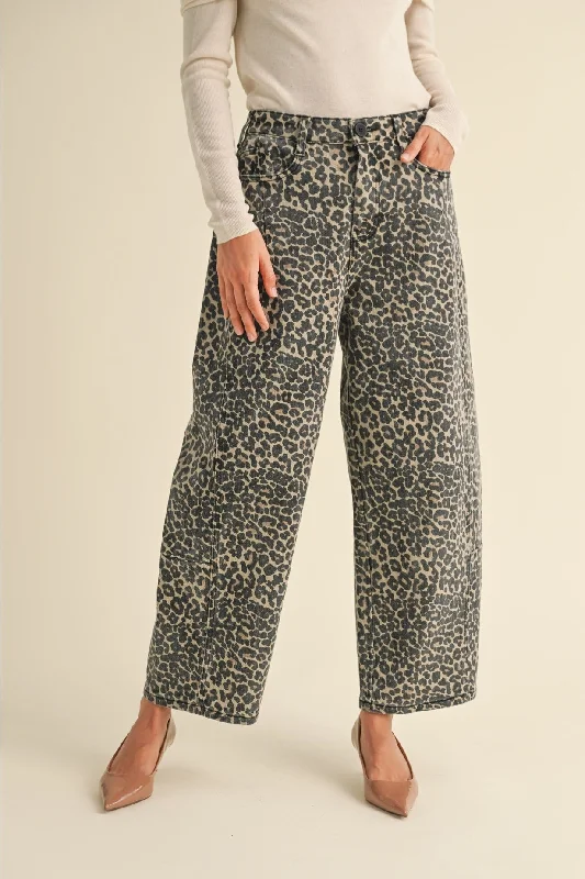 Discover Now Cullen Leopard Barrel Pants