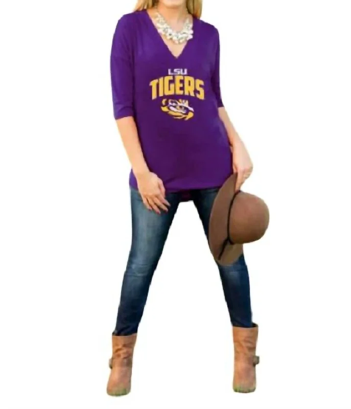 Budget Friendly Lsu Weekender Top In Purple