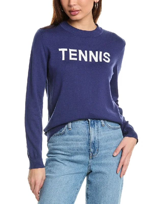 Women's Fashion Hotspots Hannah Rose Tennis Intarsia Cashmere-Blend Sweater