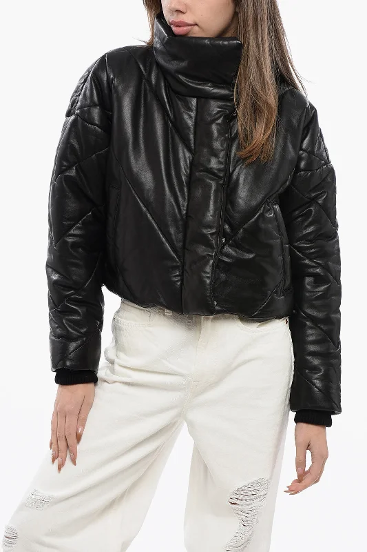 Limited Stock, Big Discounts Allsaints Cropped Quilted Leather Miyla Jacket