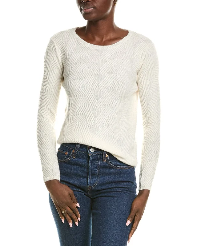 Limited Time Offer sofiacashmere Trellis Cable Cashmere Sweater