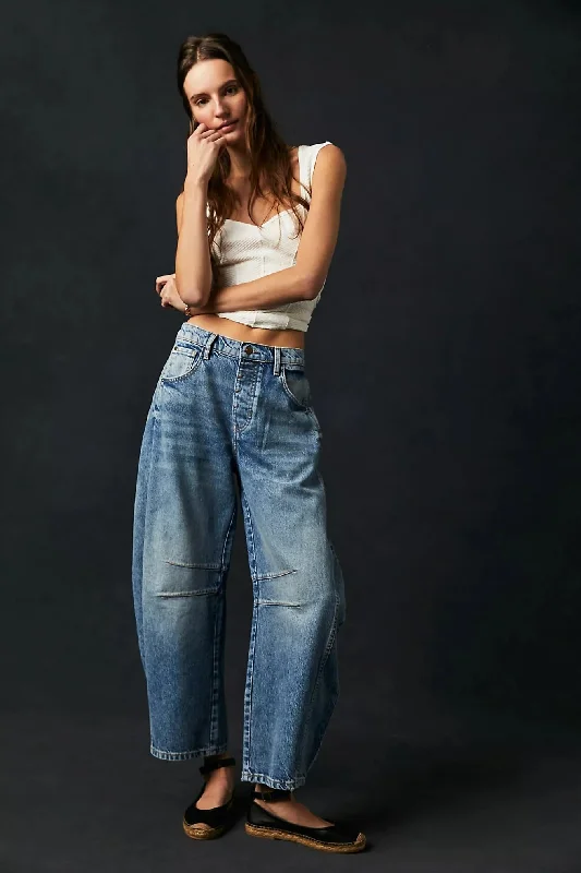 The Latest Trends Good Luck Mid Rise Barrel Jeans