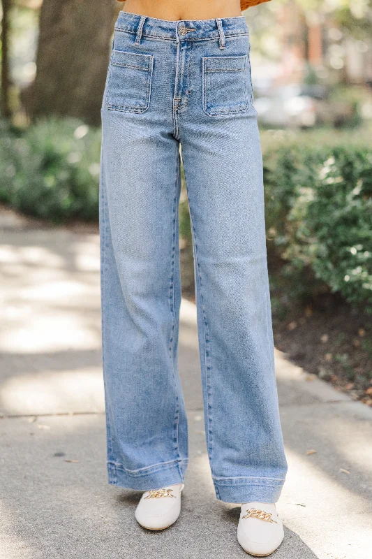 Summer Deals Hidden Jeans: Up Next Medium Wash Wide Leg Jeans