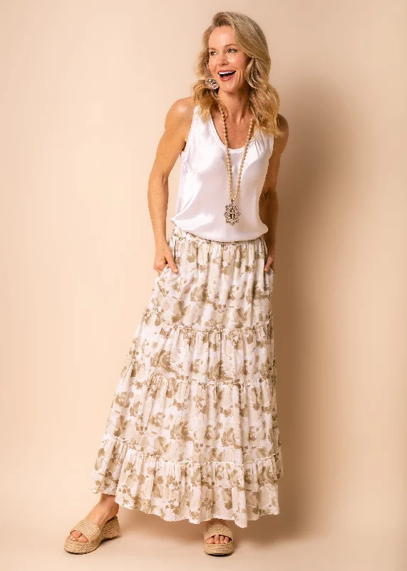 Wardrobe Refresh Berlin Cotton Skirt in Latte