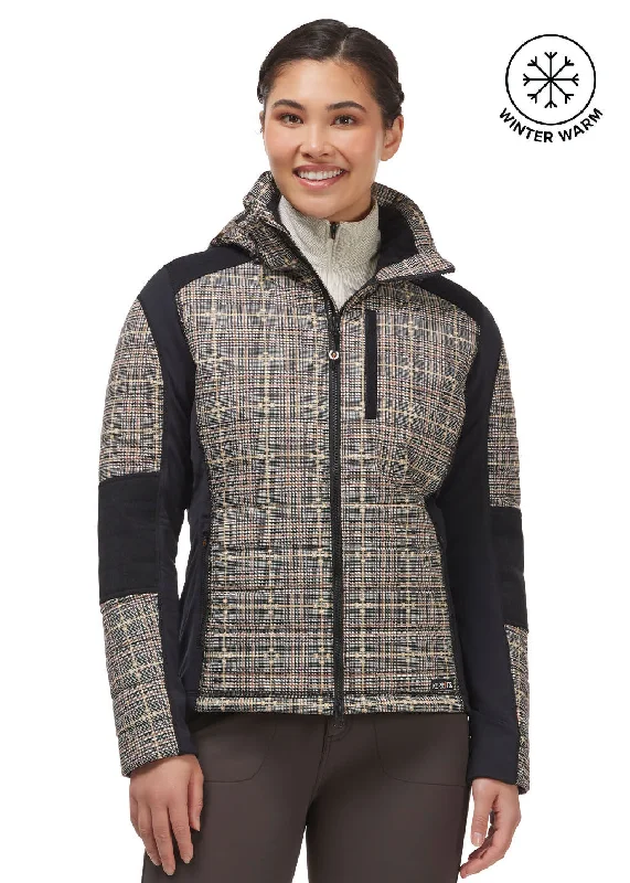 High End Designer Brands Discount Bits of Plaid Quilted Equestrian Jacket