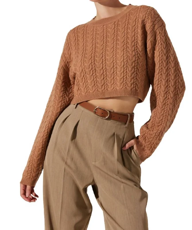 Limited Styles Jorah Sweater In Camel