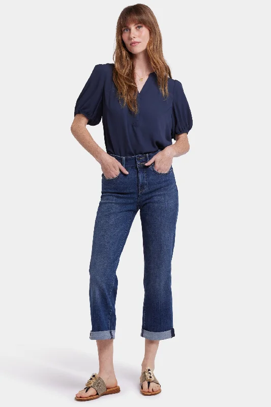 Limited Time Deal Bailey Relaxed Straight Crop Jeans - Asturia Shore