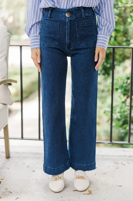 The Good Stuff Big Dreams Dark Denim Wide Leg Jeans