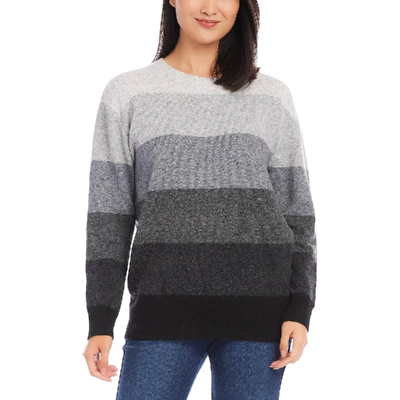 Eclectic Style Wardrobe Womens Striped Long Sleeves Crewneck Sweater