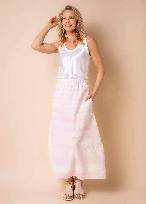 Seasonal Fashion Sinclair Linen Blend Skirt in Blush