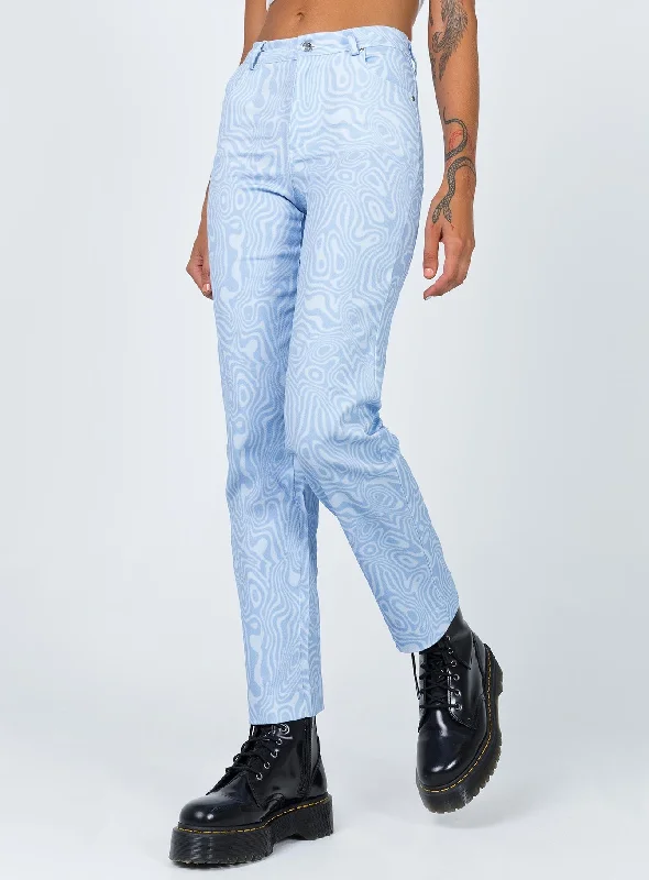 Trendy Threads Addison Printed Jeans Blue