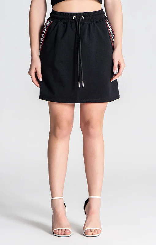 Clearance Event Black Attitude Ribbon Skirt