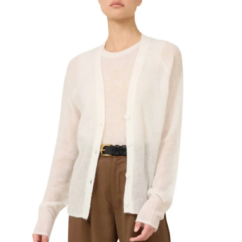 Elegant Style Addison Cardigan In Ivory