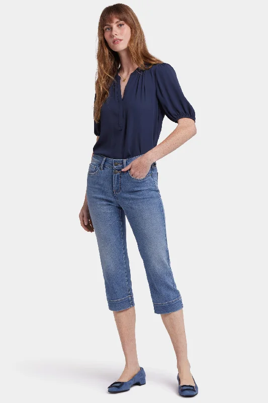 All Season Fashion Collection Marilyn Straight Crop Jeans - Barcelona Breeze