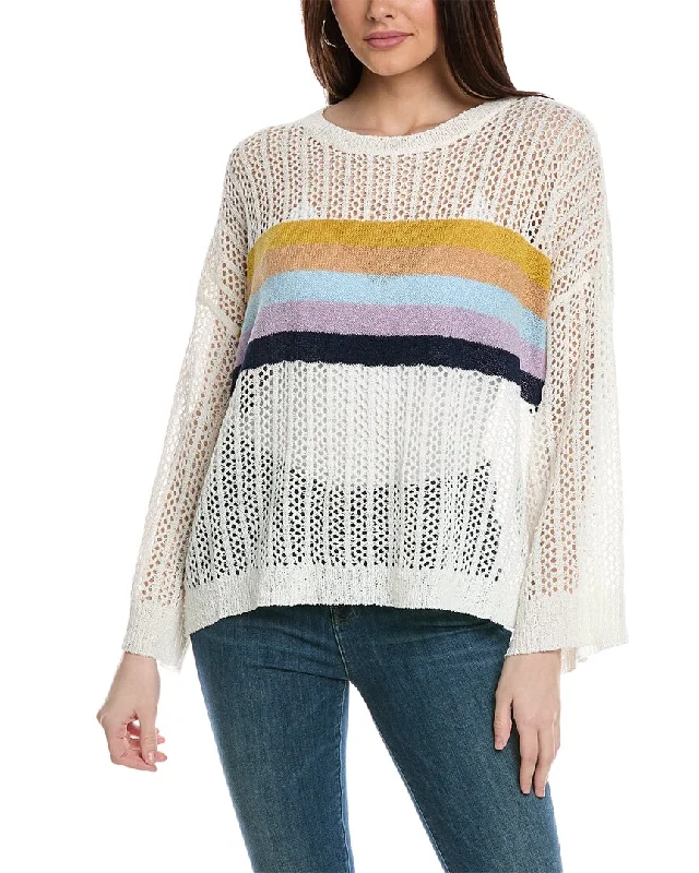 Trend Setting Threads Rain + Rose Stripe Sweater