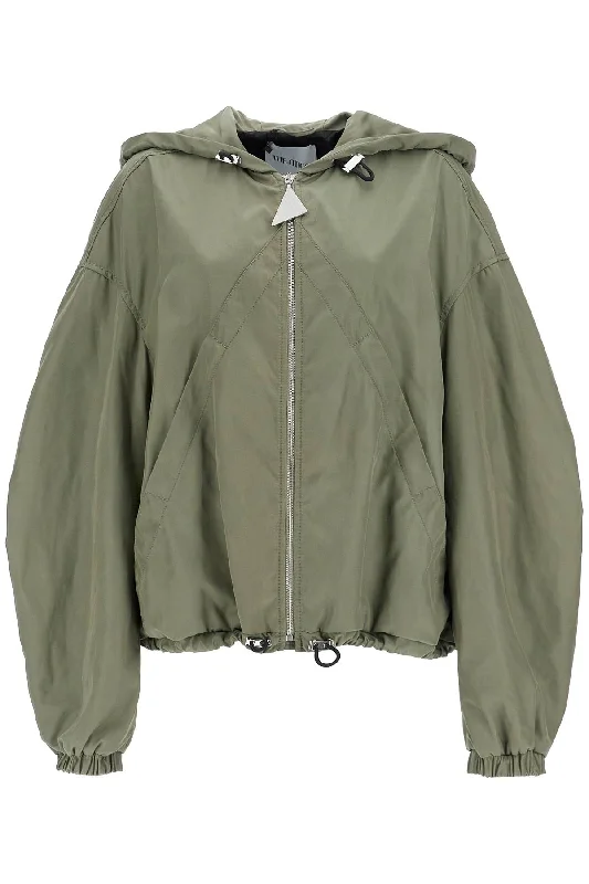 Shop Sale Items The Attico Women's Giubbotto Bomber Con Cappuccio Regolabile  Militare