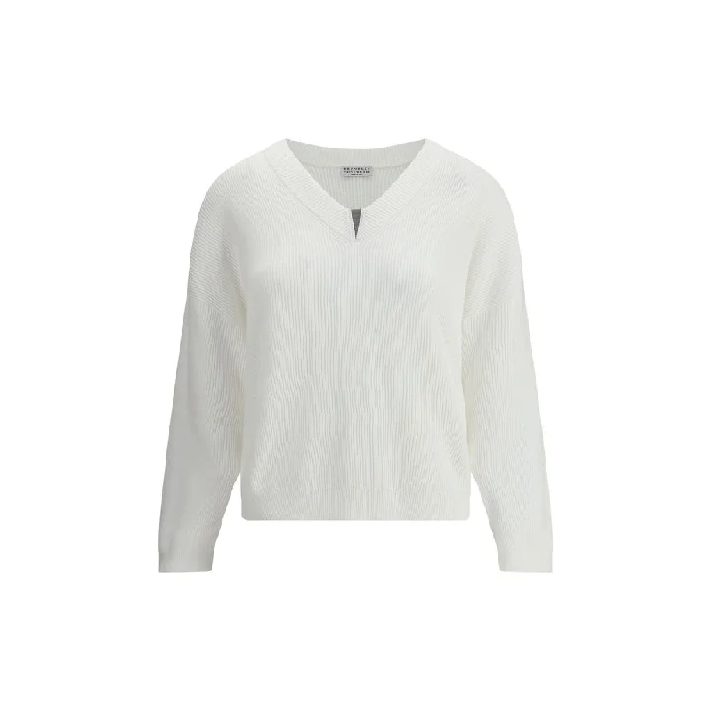 Buy More, Save More Brunello Cucinelli V-neck Women's Sweater