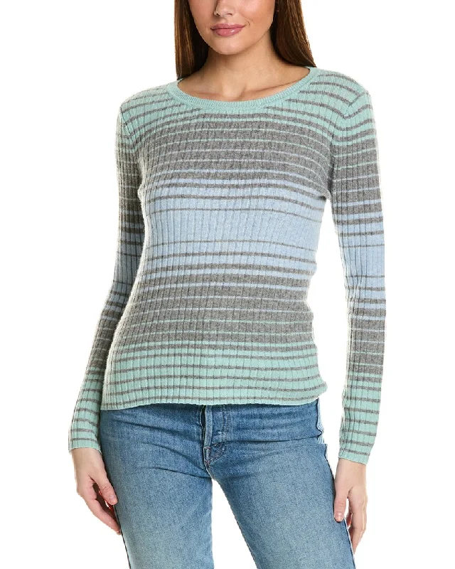 Comfort First Women's Fashion Collaboration Meredith Ombre Ribbed Cashmere Sweater