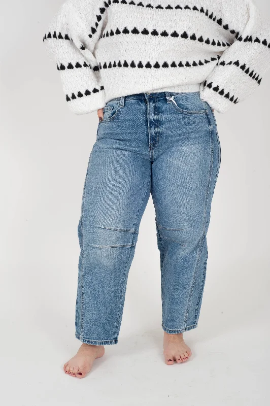 Stylish Savings Tawney High Rise Barrel Jeans